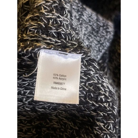 A new approach Sweater Boho Size Large Knit Womens Crocheted Oversized Gray Sz L - Picture 8 of 12